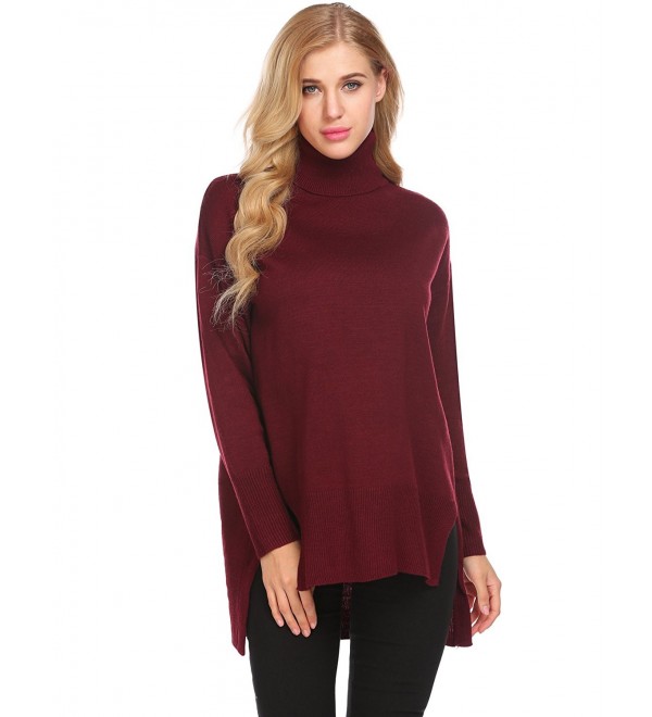 GEESENSS Womens Turtleneck Sweater Pullover