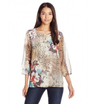 Alfred Dunner Womens Floral Tunic