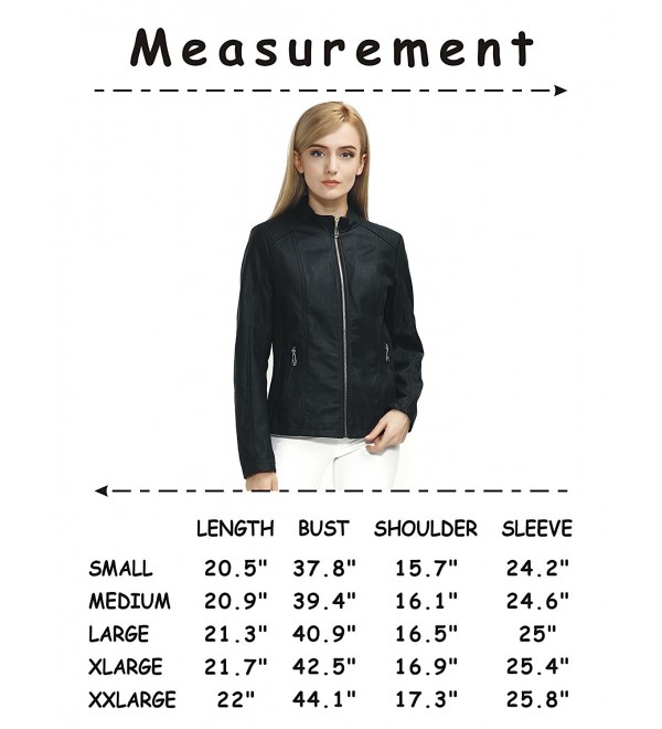 Spring Womens Leather Jacket Women Faux Leather Coat Short Light Weight ...