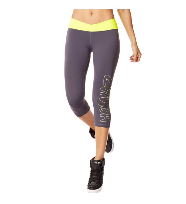 Zumba Electrified Crossover Leggings Caution