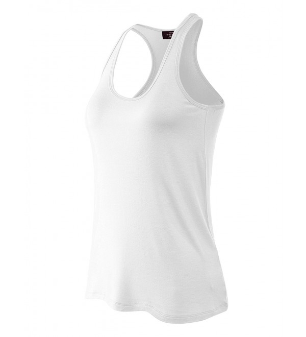 Womens Classic Relaxed Racerback Tank Top - Made In USA - Wt924_white ...