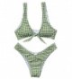 MOSHENGQI Gingham Printed Swimsuits Bikini