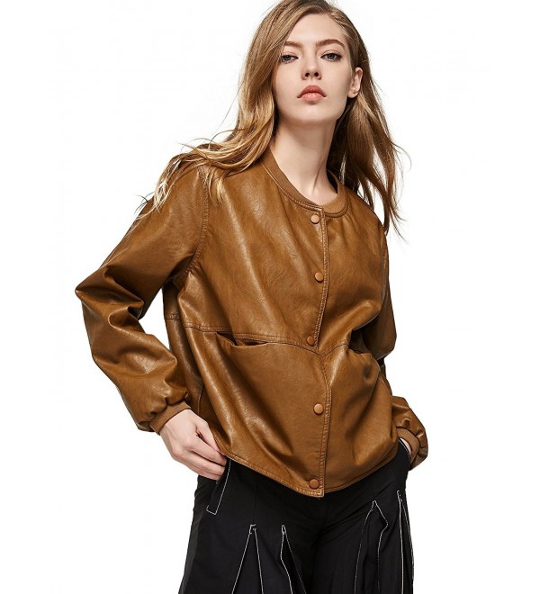 Escalier Womens Leather Jacket Oversize