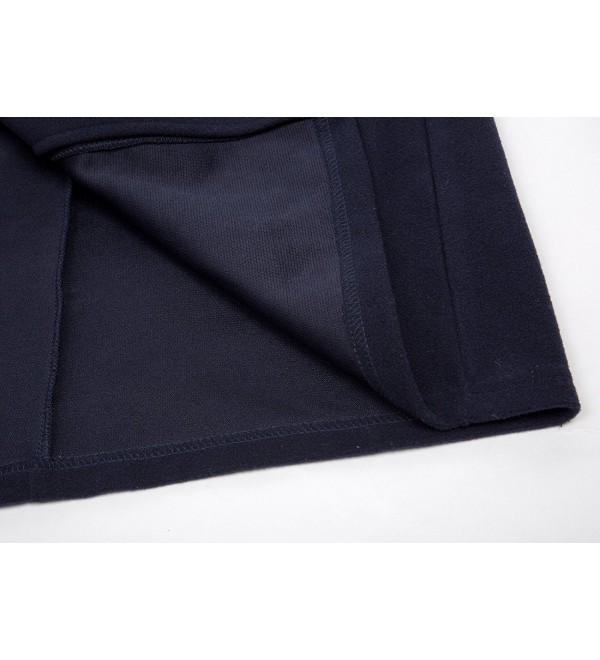 Women Long Sleeve Casual Zipper Jacket Coat CLAF0243 - Navy Blue ...