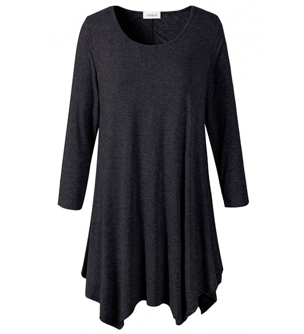 WOMENS Plus Size Short and 3/4 Sleeve Modal Spandex Casual Tunic ...
