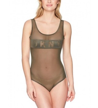 DKNY Womens Collection Bodysuit Military