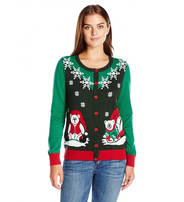 Ugly Christmas Sweater Cardigan Evergreen