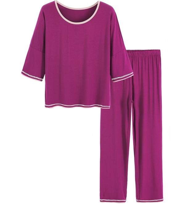 Latuza Womens Sleeve Pajama Boysenberry