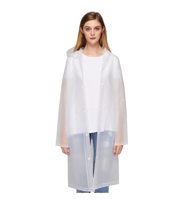 Reusable Thicken EVA Raincoat Translucent Waterproof Long Rainwear ...