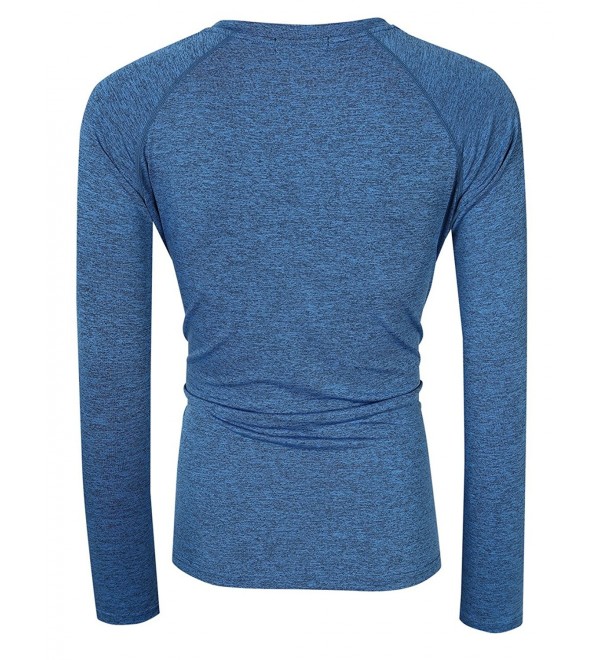 Men's Active Wear Shirts Quick Dry Athletic Crew Neck Long Sleeve ...