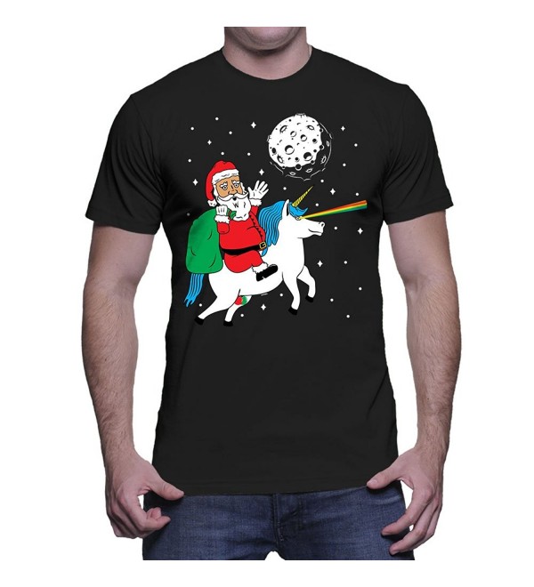 Mens Santa Riding Unicorn Christmas