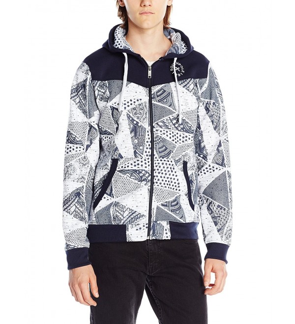 Southpole Mens Hoodie Triangular Patterns