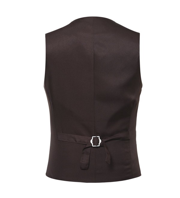 Men's Designed Suit Separate Vest Slim Fit V-neck Waistcoat - Deep ...