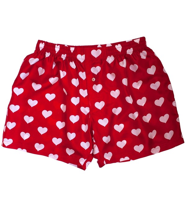 Red Silk Heart Boxers Royal