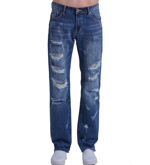 SSLR Regular Straight Ripped Jeans