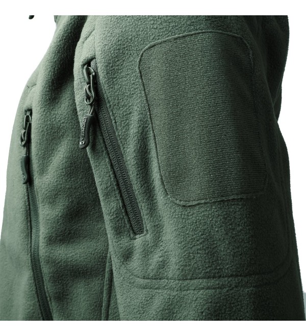 Men's Tactical Fleece Jackets - Green - CU1868KKWNQ