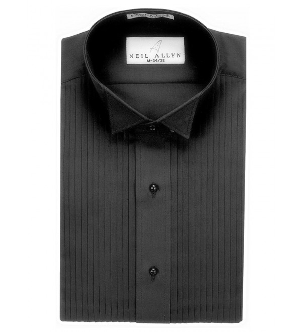 Neil Allyn Collar Pleats Shirt L 34 35
