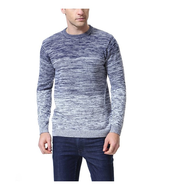 AOWOFS Pullover Knitted Crewneck Gradient