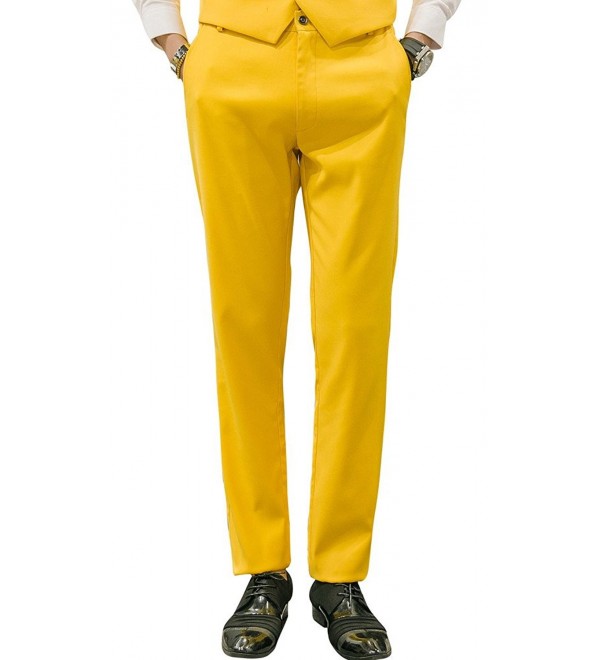 MOGU Front Casual Pants Yellow