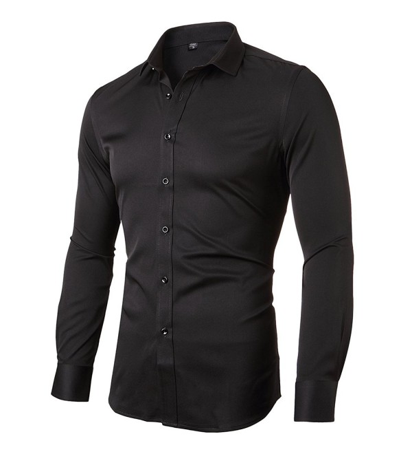Men's dress shirts Bamboo fiber Stretch shirts Casual&Slim Business ...