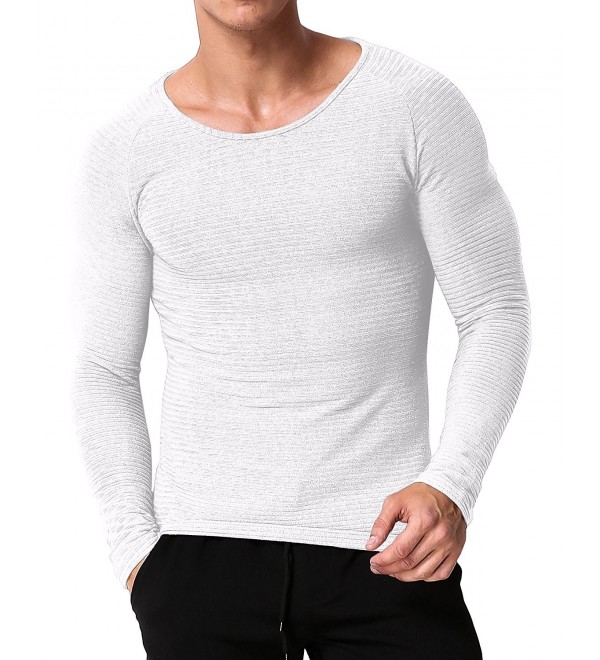 Men's T Shirts Long Sleeve Tee Crewneck Sweatshirt Cotton Lightweight ...