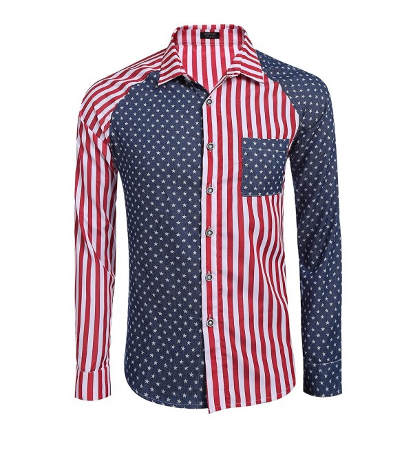 American Cotton Shirts Patriotic Casual