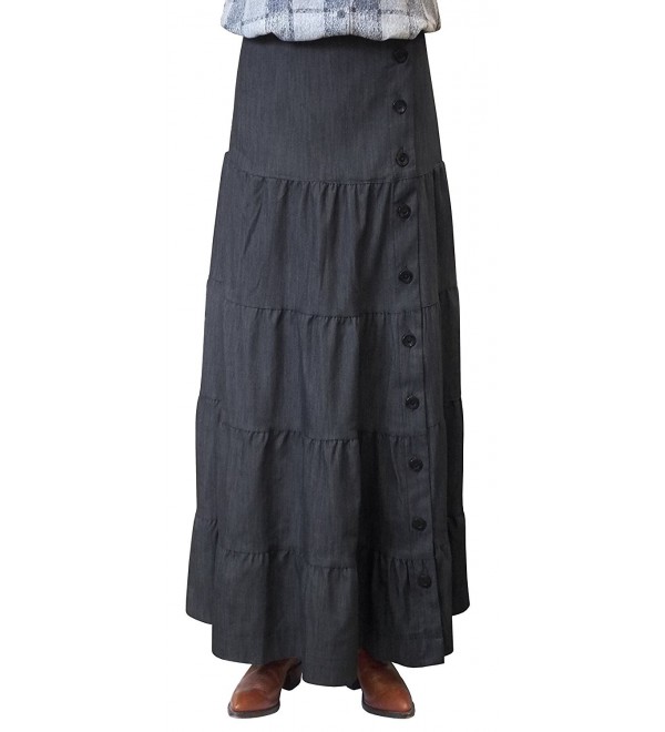 BabyO Womens Length Prairie Skirt BLU L