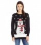 Notations Womens Christmas Sweater Snowman