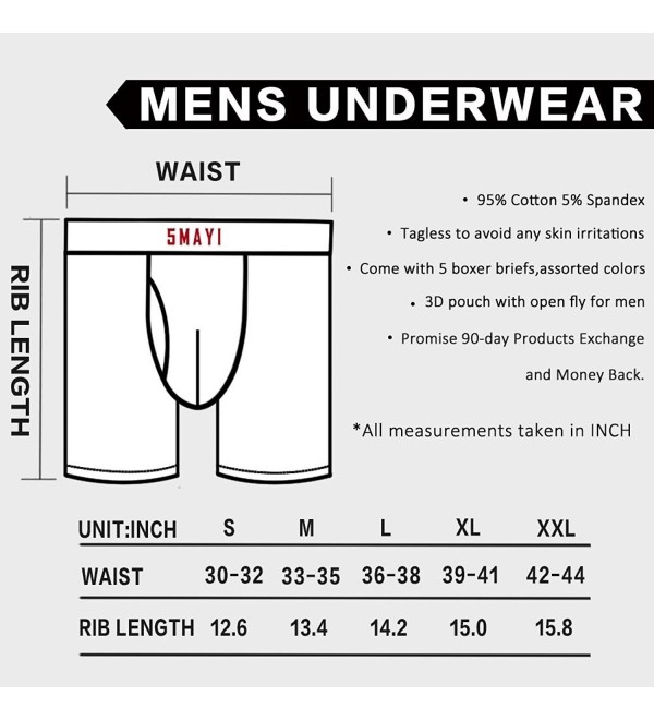 Mens Boxer Briefs Men's Underwear Cotton Mens Underwear Men Pack-S M L ...