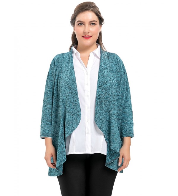 Chicwe Stretch Knitted Waterfall Cardigan