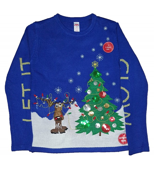 Holiday Time Christmas Reindeer Pullover