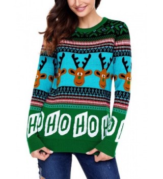 FIYOTE Crewneck Reindeer Christmas Sweatshirts