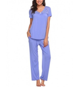 Ekouaer Pajama Short Sleeve Sleepwear