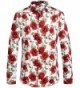 SSLR Rose Printed Button Casual Sleeve